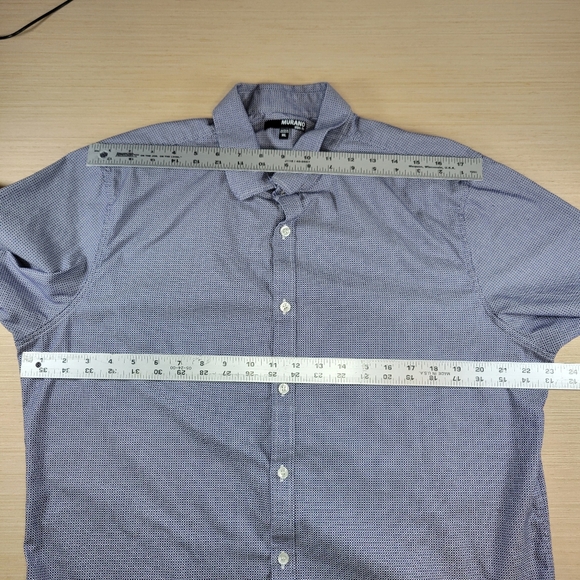 Lot of 2 Murano SLIM Fit Short Sleeve Shirts Men XL Botanical & Geometric Print - Picture 6 of 12